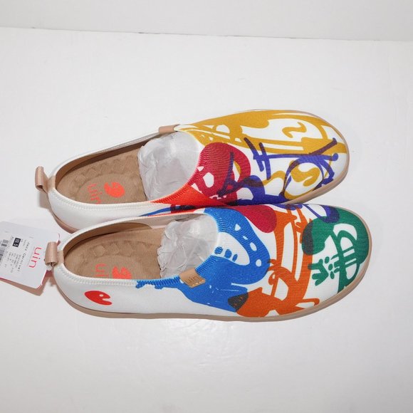 UNI Footwear Womens 10.5 Jazz Carnival Toledo Colorful Slip on Shoes NEW w TAG - Picture 6 of 8